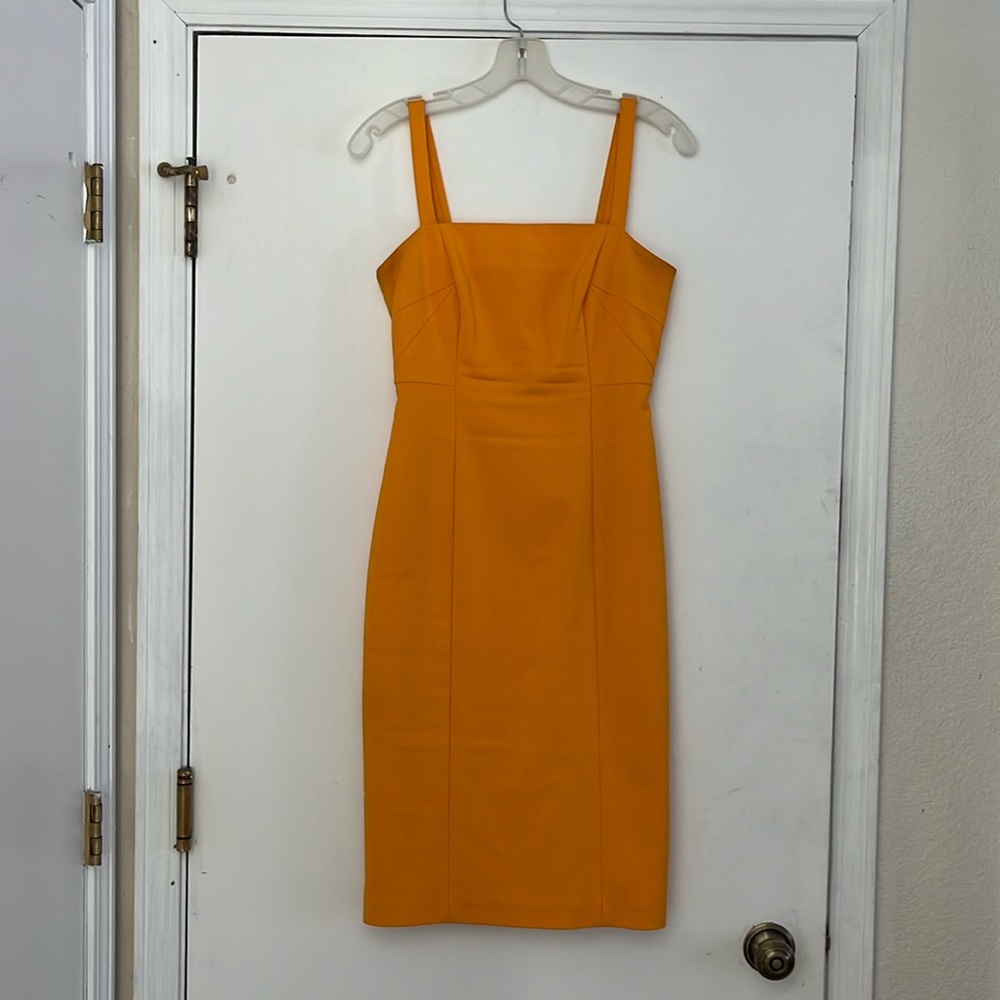 Marigold square neck dress